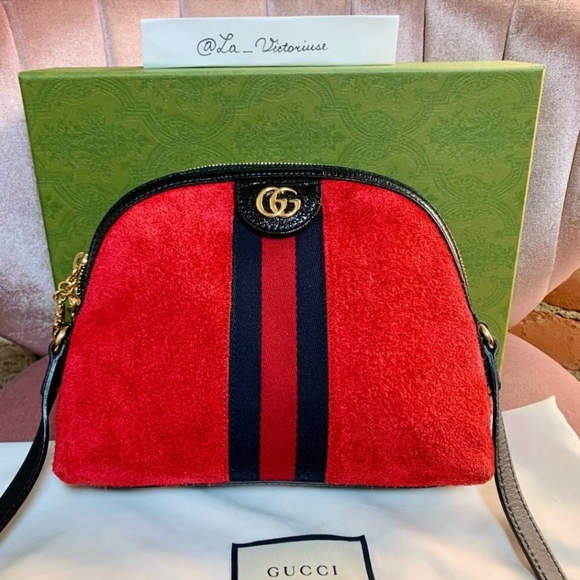Gucci Ophidia Dome Suede Shoulder Crossbody Bag - Picture 2 of 9